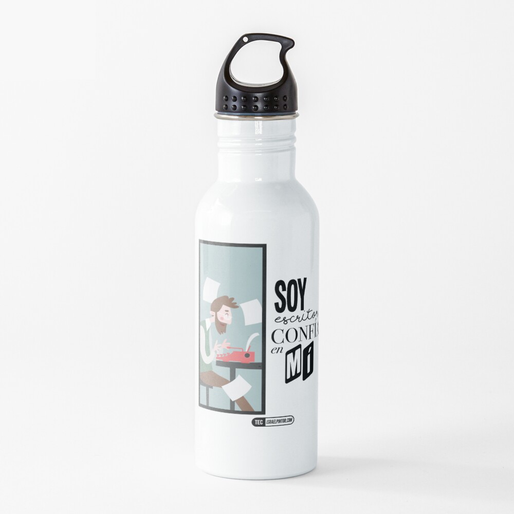 Soy escritor, confía en mí Botella de agua