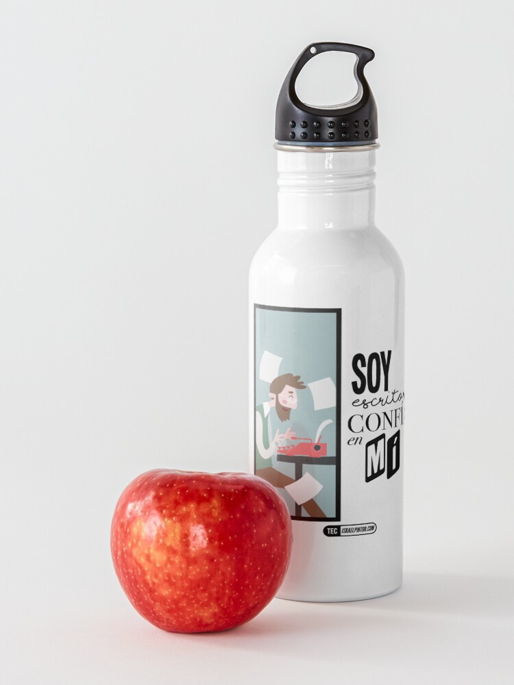 Vista alternativa de Botella de agua Soy escritor, confía en mí