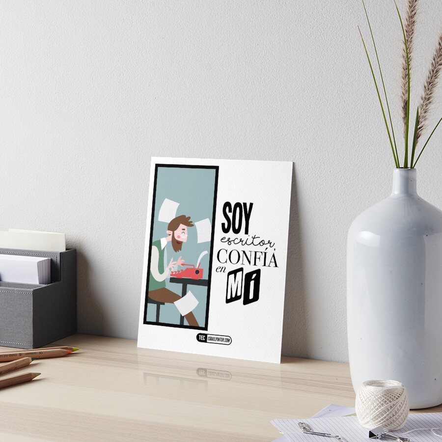 Soy escritor, confía en mí Lámina rígida
