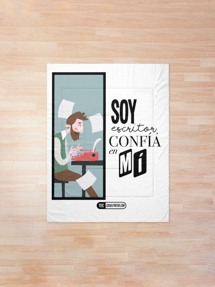 Vista alternativa de Colcha Soy escritor, confía en mí