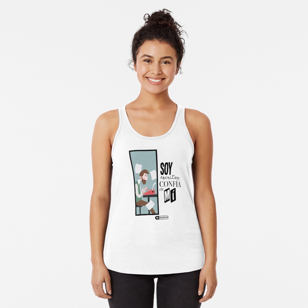 Soy escritor, confía en mí Camiseta con espalda nadadora