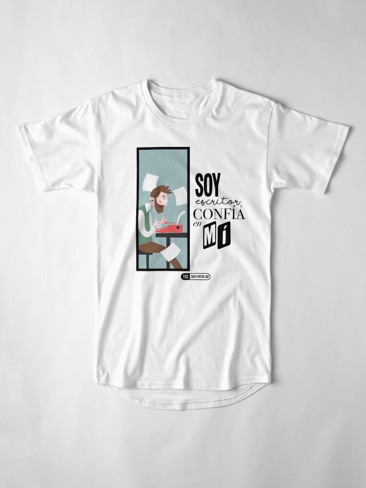 Vista alternativa de Camiseta larga Soy escritor, confía en mí