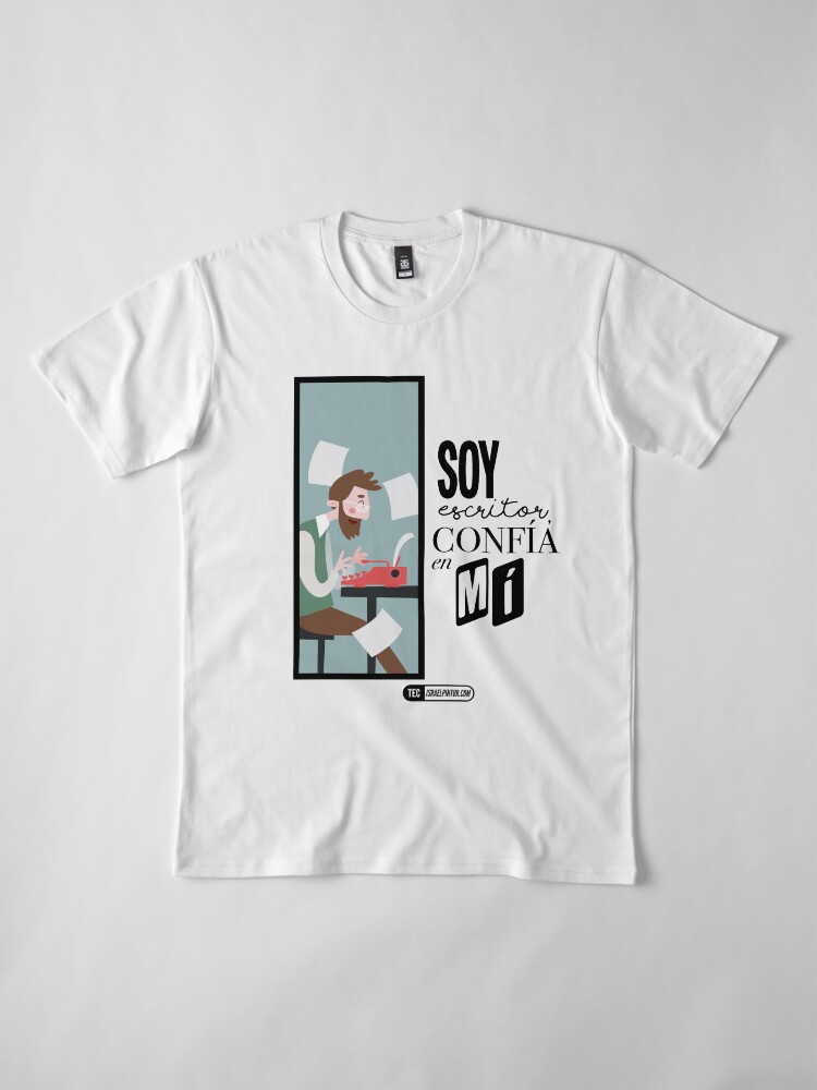 Vista alternativa de Camiseta premium Soy escritor, confía en mí