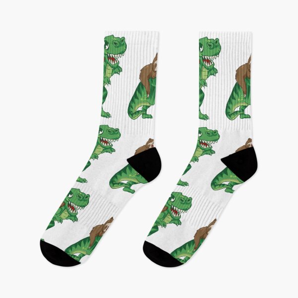 Item preview, Adorable Sloth Relaxing on a T-Rex | Funny Tyrannosaurus Sloth designed and sold by Andrew Orr.