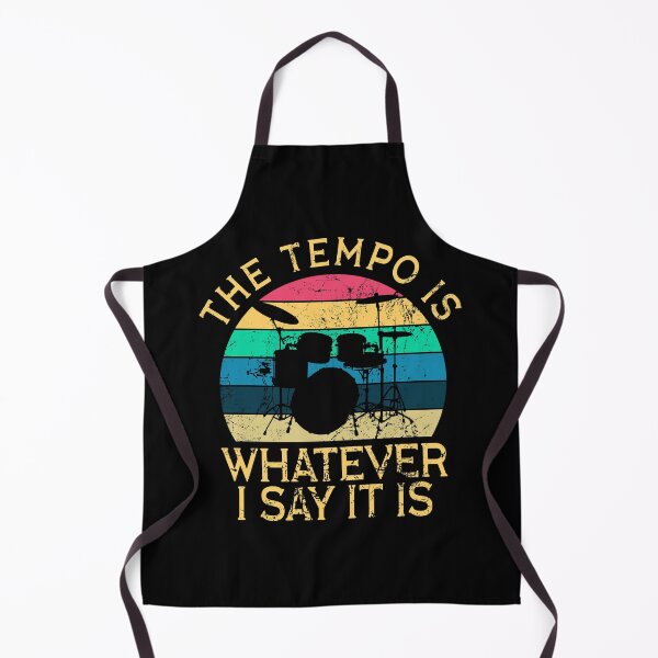 Item preview, The Tempo Is Whatever I Say It Is Funny Retro Drummer Drum Kit designed and sold by juvajay.