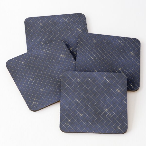 Item preview, Golden diamond edge pattern on blue designed and sold by AnnieHochmann.