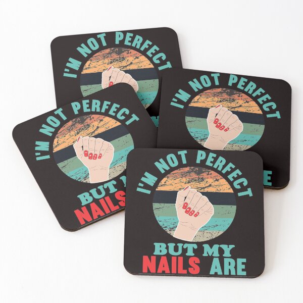 Item preview, I'm Not Perfect But My Nails Are - Funny Retro Fingernails and Text Humor Gift  designed and sold by leo121687.