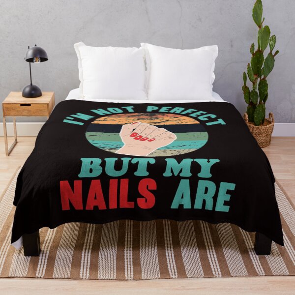 Item preview, I'm Not Perfect But My Nails Are - Funny Retro Fingernails and Text Humor Gift  designed and sold by leo121687.