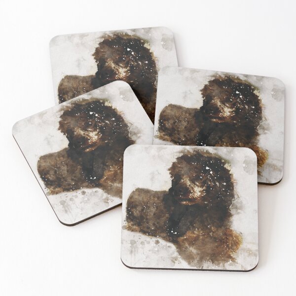 Item preview, Miniature Poodle dog watercolour digital portrait designed and sold by Gerald Waters.