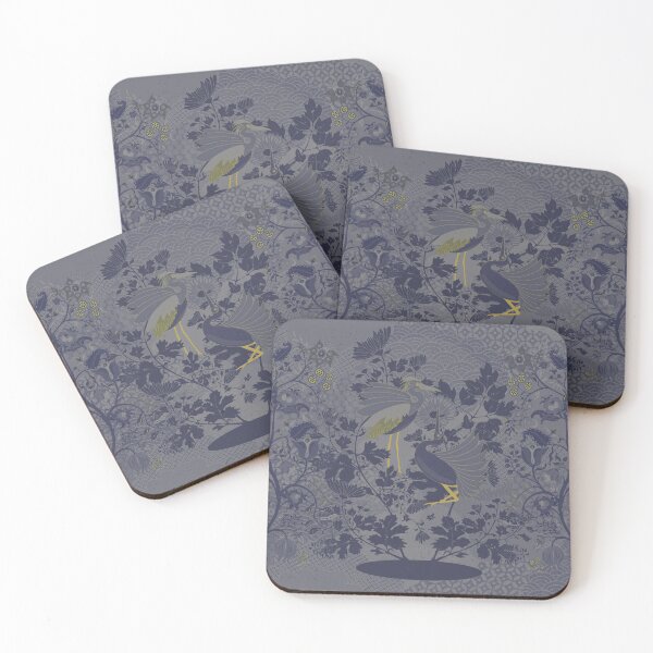 Item preview, Mandarine birds in blue designed and sold by ANNABEL THOS.