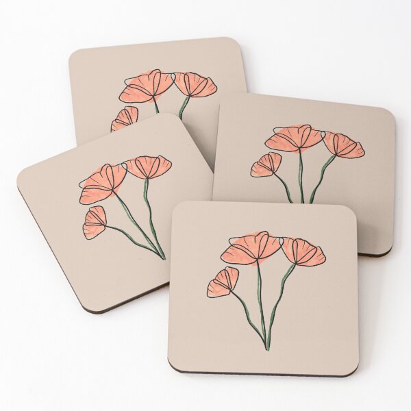 Item preview, Orange flower minimalistic illustration  designed and sold by CricketDoodles.