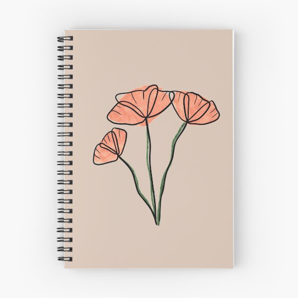 Item preview, Orange flower minimalistic illustration  designed and sold by CricketDoodles.