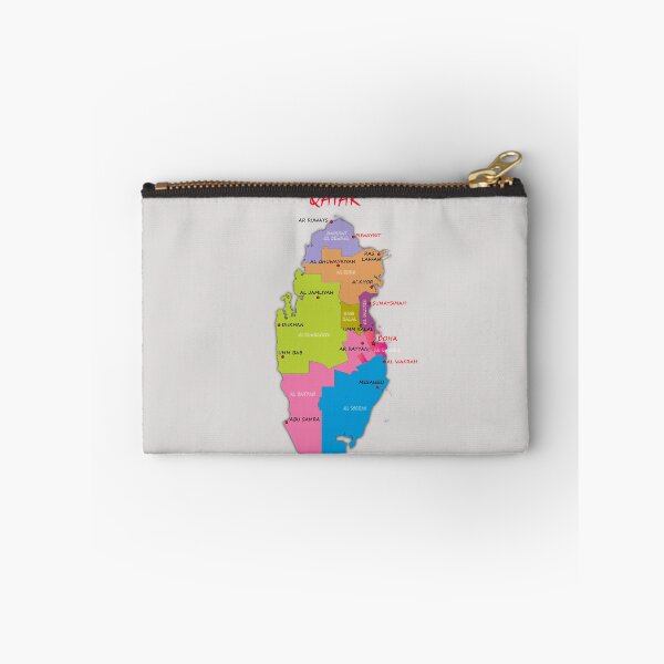 Item preview, Administrative Map of Qatar with municipalities names and the major cities and towns designed and sold by mashmosh.