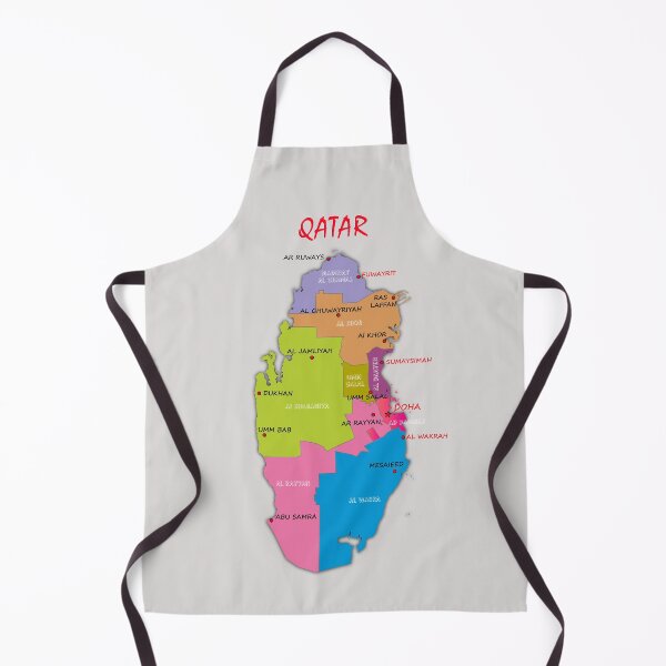 Item preview, Administrative Map of Qatar with municipalities names and the major cities and towns designed and sold by mashmosh.