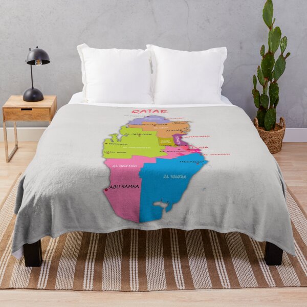 Item preview, Administrative Map of Qatar with municipalities names and the major cities and towns designed and sold by mashmosh.