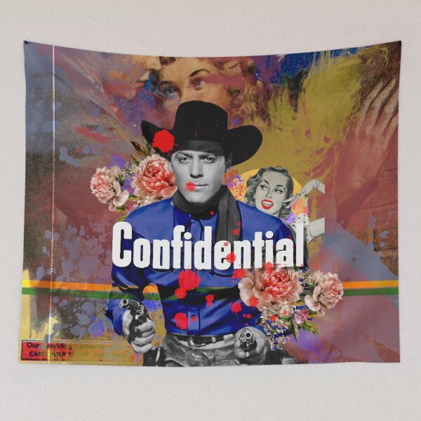 Item preview, Cowboy Confidential Magazine Painted Fine Art Print designed and sold by KALEIDOSCOPE UK.