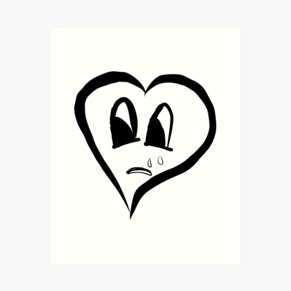 Crying Heart Art Prints Redbubble