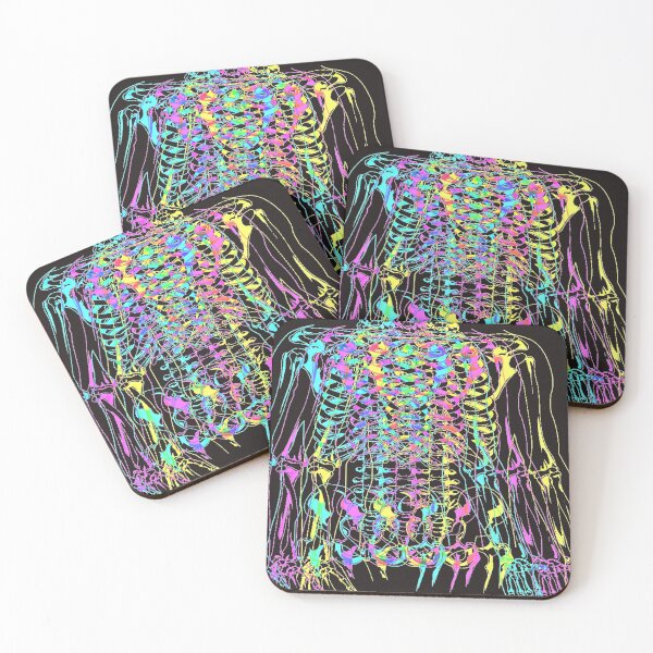 Item preview, Xray watercolor ribcage bones Skeleton  designed and sold by hempress.