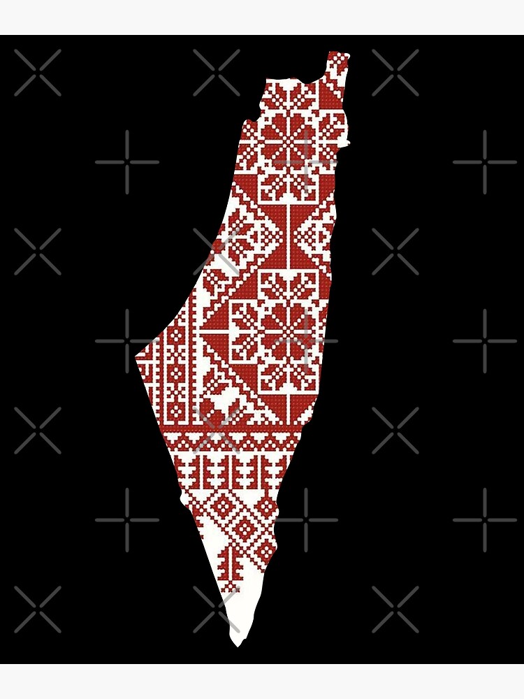 “Palestine Map with Thobe Pattern” Poster for Sale by LifestylePrints