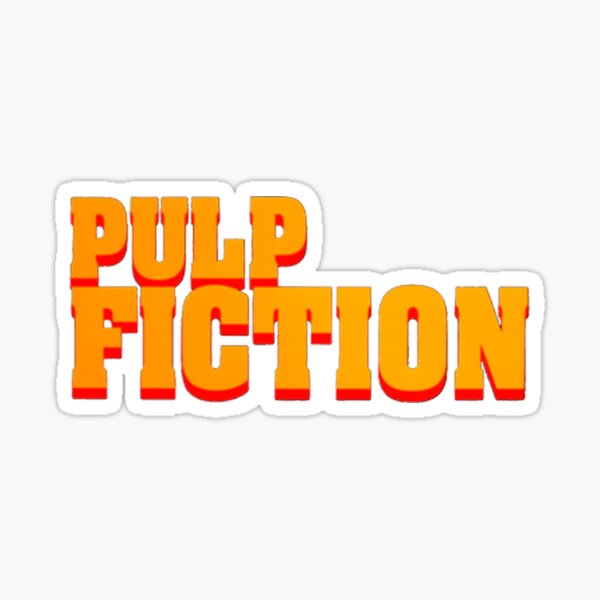 Pulp fiction title Sticker