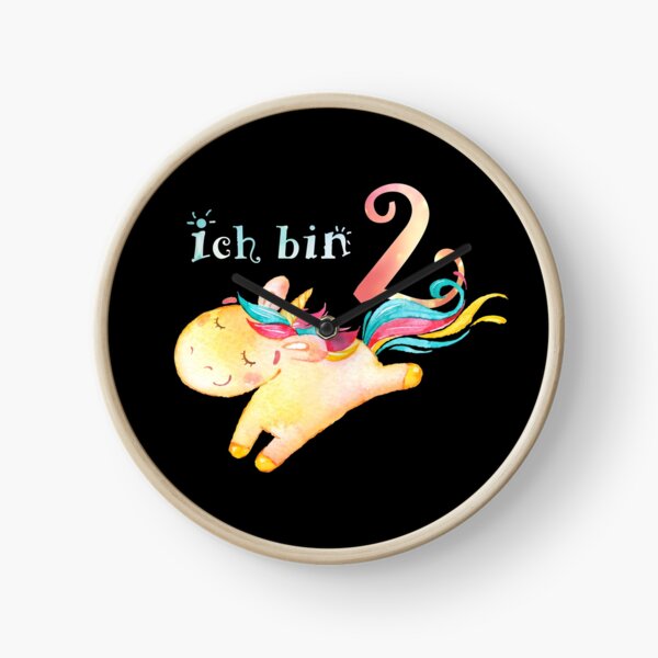 Children's birthday unicorn kindergarten kindergarten child day care animal motif design Clock