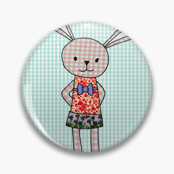 Item preview, gingham rabbit designed and sold by redstitchlab.