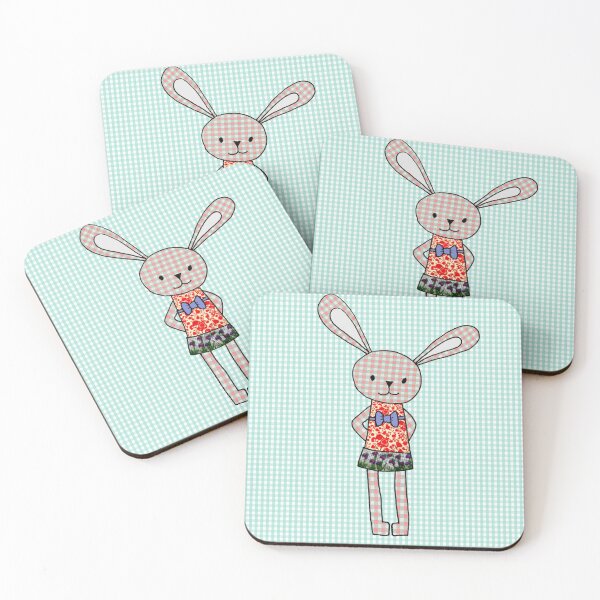 Item preview, gingham rabbit designed and sold by redstitchlab.