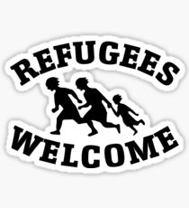 Welcome Refugees Love Peace Sticker