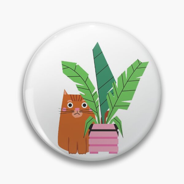 Item preview, Peeping Cat with House Plant  designed and sold by BohoMoon.