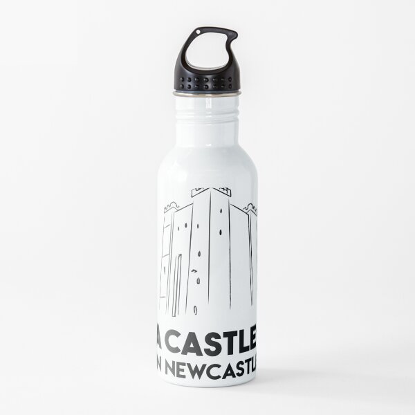 A Castle? In Newcastle? (Black text) Water Bottle