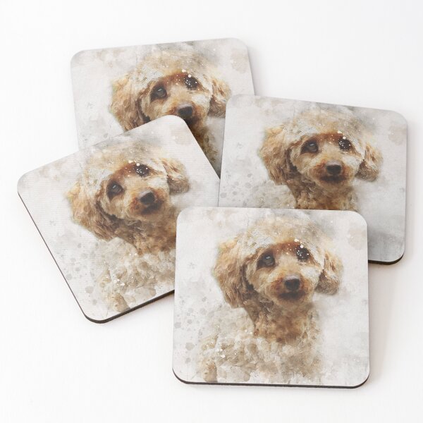 Item preview, Miniature Poodle dog watercolour digital portrait designed and sold by Gerald Waters.