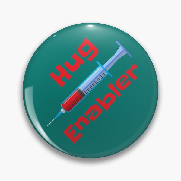 Item preview, Hug Enabler - Covid Vaccine Syringe designed and sold by WeaveTrumpet.