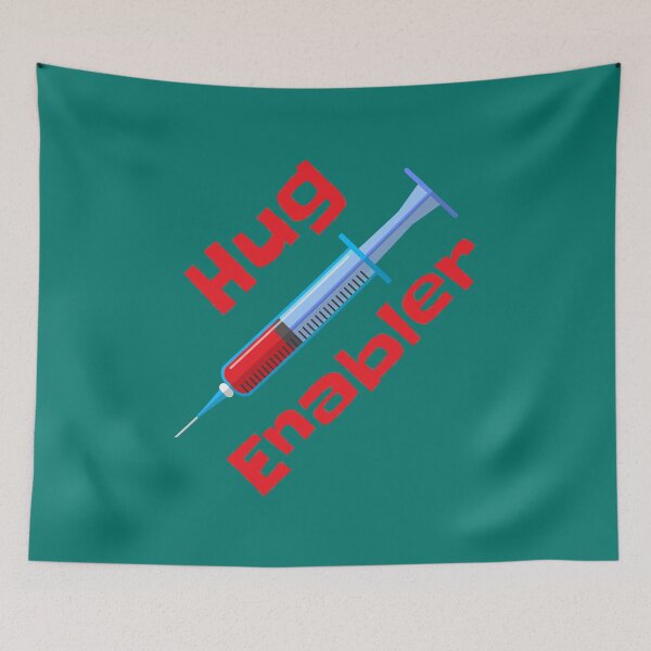 Item preview, Hug Enabler - Covid Vaccine Syringe designed and sold by WeaveTrumpet.