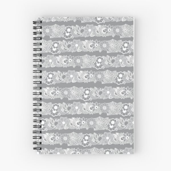 Item preview, Floral Nautical Stripes Design on Ultimate Grey designed and sold by Pentanglement.