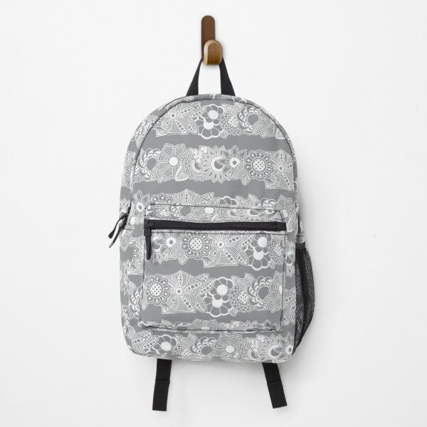 Item preview, Floral Nautical Stripes Design on Ultimate Grey designed and sold by Pentanglement.