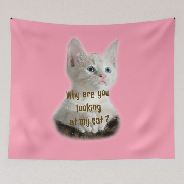 Item preview, Why are you looking at my cat designed and sold by aruvanita.