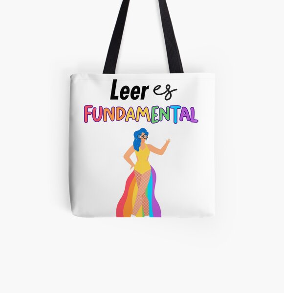 Leer es fundamental Bolsa estampada de tela