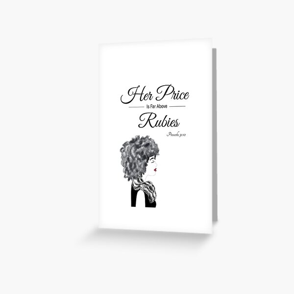 Her Price Above Rubies (AA Woman) Greeting Card