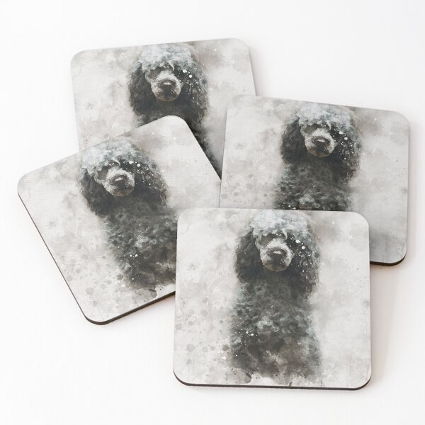 Item preview, Miniature Poodle dog watercolour digital portrait designed and sold by Gerald Waters.