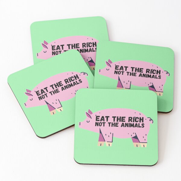 Item preview, Eat the Rich, Not The Animals - Veganuary designed and sold by DesignsBySaxton.