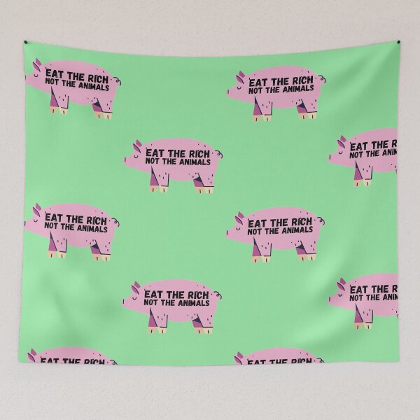 Item preview, Eat the Rich, Not The Animals - Veganuary designed and sold by DesignsBySaxton.