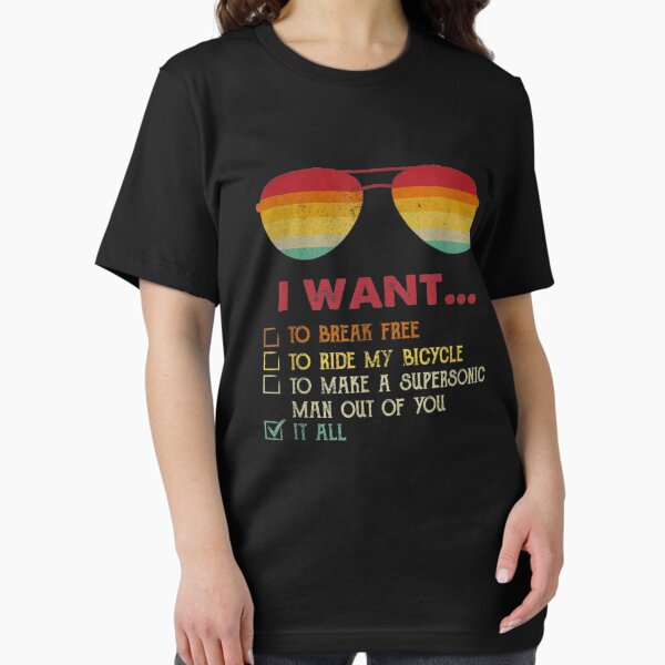 Item preview,  I Want To Break Free To Ride My Bicycle It All Sunglasses T-Shirt designed and sold by Trendy Shirt.