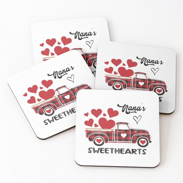 Item preview, Nana's Sweethearts Plaid Truck Cute Grandma Grandchildren Red Valentine  designed and sold by clothesy7.