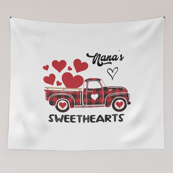 Item preview, Nana's Sweethearts Plaid Truck Cute Grandma Grandchildren Red Valentine  designed and sold by clothesy7.
