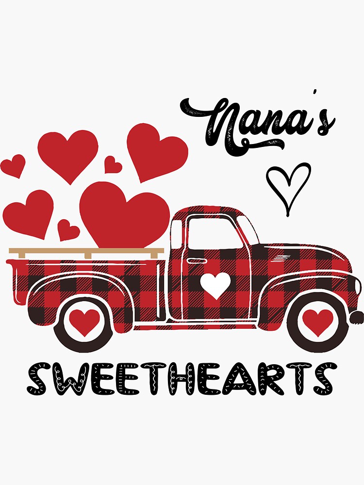 I Love Being Nanny Red Plaid Truck Hearts Grandma T-Shirt I Love Being Nanny Red Plaid Truck Hearts Grandma T-Shirt