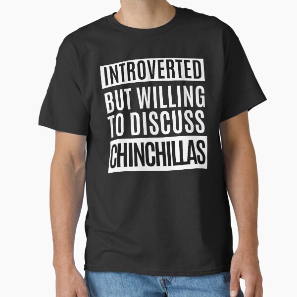 Vista previa del artículo con la obra «Introvertido pero dispuesto a hablar de chinchillas», diseñado y vendido por m95sim.