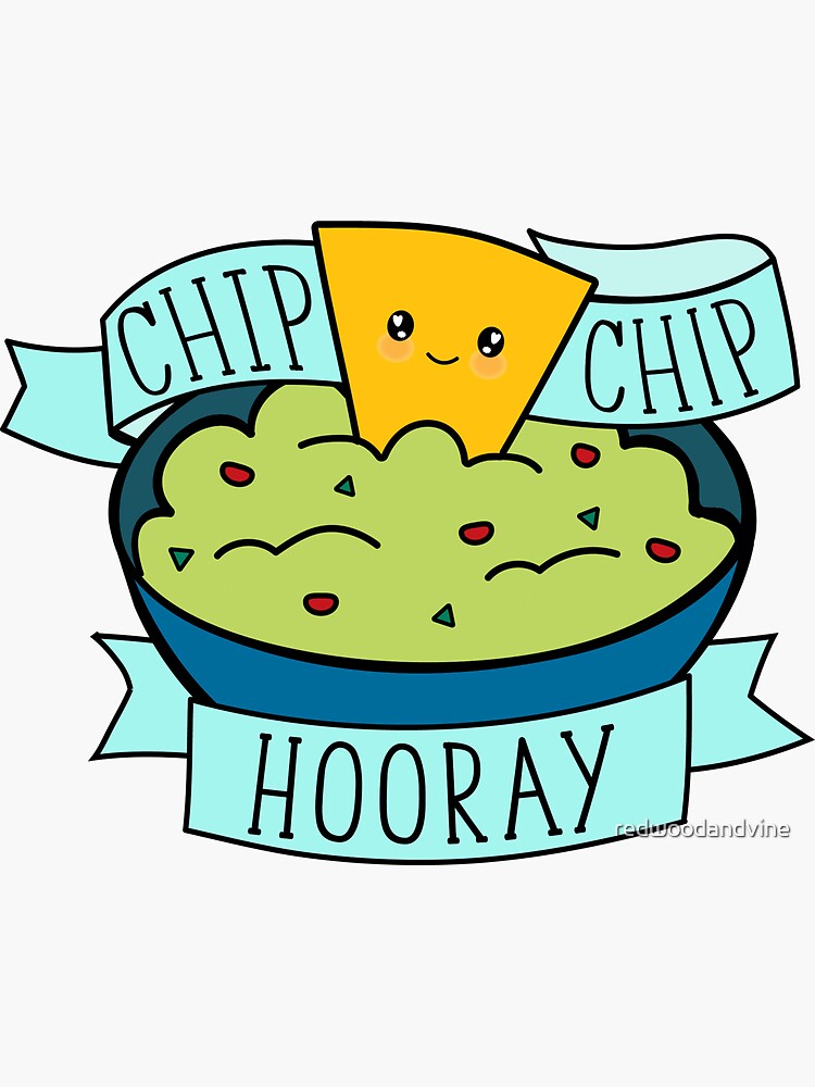 chip-chip-hooray-sticker-by-redwoodandvine-redbubble