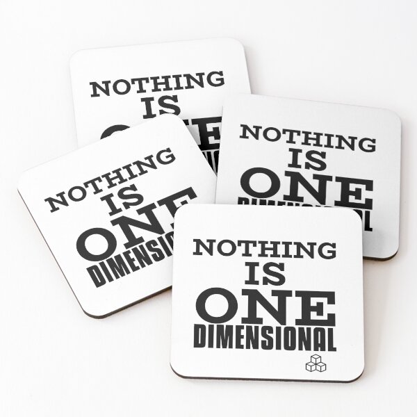 Item preview, Nothing is One Dimensional Black and White Text Based Graphic designed and sold by DiscGolfTees.