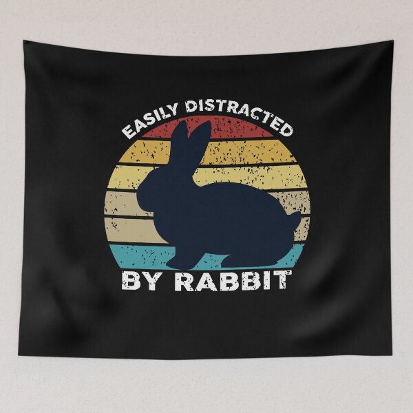 Item preview, Easily Distracted By Rabbit  passionate colorful designed and sold by Joxxio.