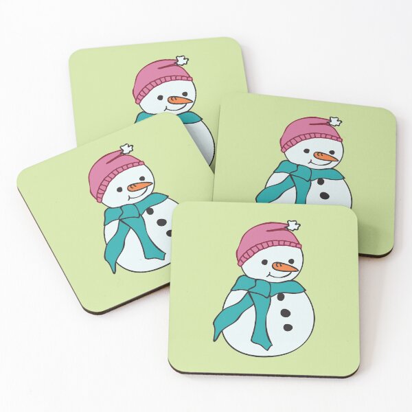 Item preview, Snowman in pink hat designed and sold by Meg M Studio.